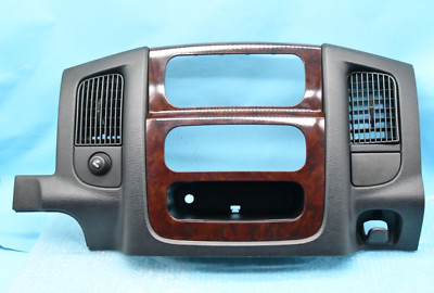   2002-2005 DODGE RAM 1500 2500 RADIO CLIMATE WOOD GRAIN TRIM BEZEL SURROUND OEM