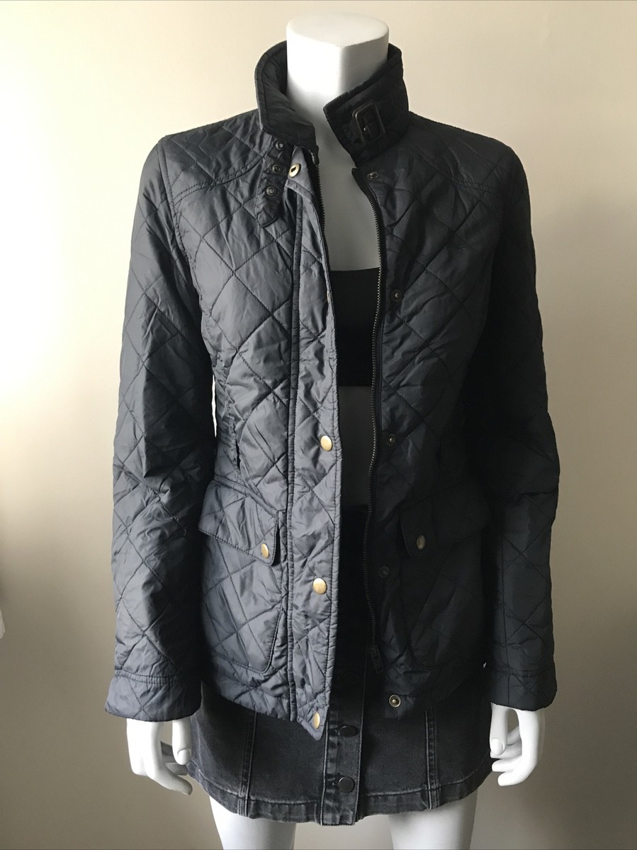JACK WILLS Navy Blue Quilted Jacket Size 10 | eBay