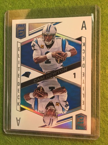 CAM NEWTON PRIZM PANTHERS REFRACTOR Panini 2018 Donruss Elite Deck - Picture 10 of 12