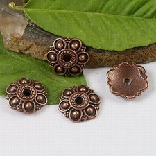 30pcs copper-tone flower charms findings h1380