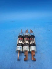 LOT OF 3 Bussmann Fusetron FRN-R-100 Dual Element Time Delay Fuses. 100 Amp