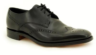 Loake Rahmengenähte Premium Herrenschuhe 4 Eye Brogue Bogart Black