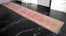EXTRA LONG Runner Rug Hand Made Rug Runner Hallway Decor Oushak rug 2.5x14.8 ft