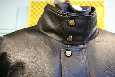 Mens LADA Coat Black Zip Front Insulated Size XXL Faux Leather