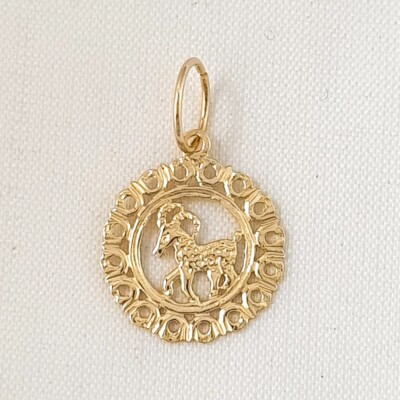 14K Gelbgold TIERKREIS Anhänger/Charm, Made in USA