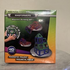 New MAGFORMERS Sealed 40-Piece Magnetic Building Set,Brain Development Building