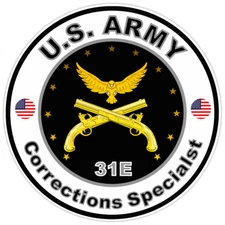 United States Army Corrections Specialist Bumper Sticker Military Decal 5"