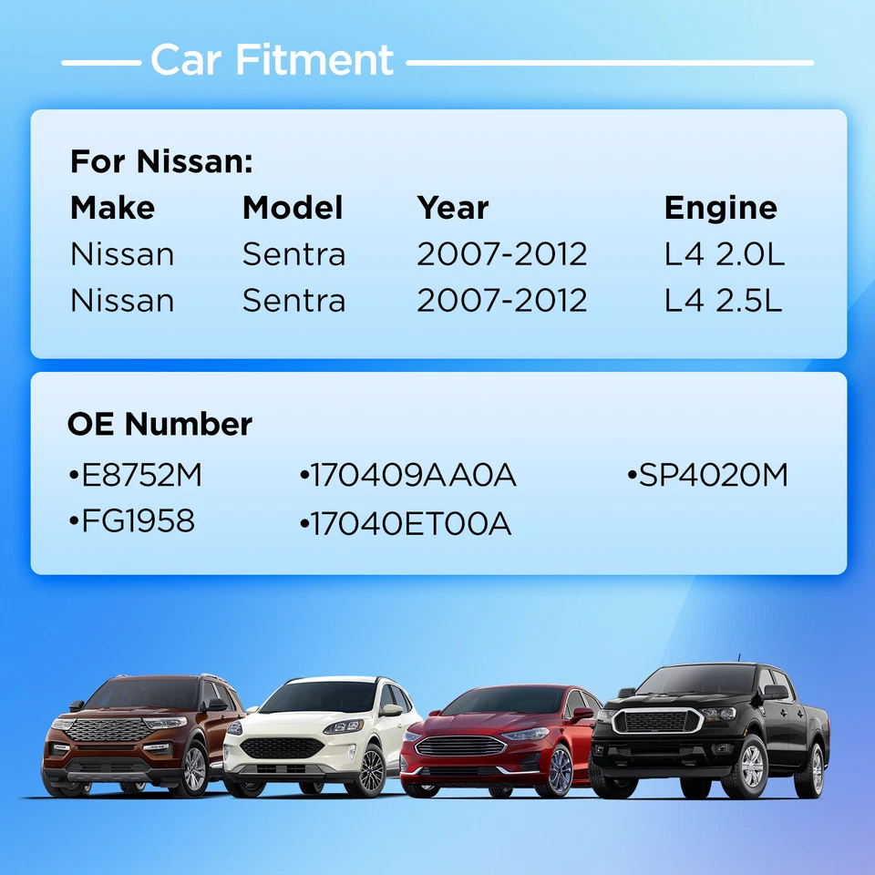 For 2007-2012 Nissan Sentra L4 2.0L 2.5L Fuel Pump Electric E8752M - Image 4 of 4