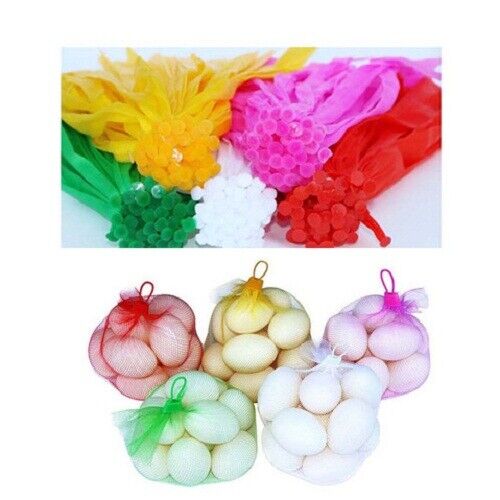 35cm Mesh Nylon Grocery Bag Egg Storage Vegetable Fruit Nuts Toys With Buckle  - 第 1/17 張圖片