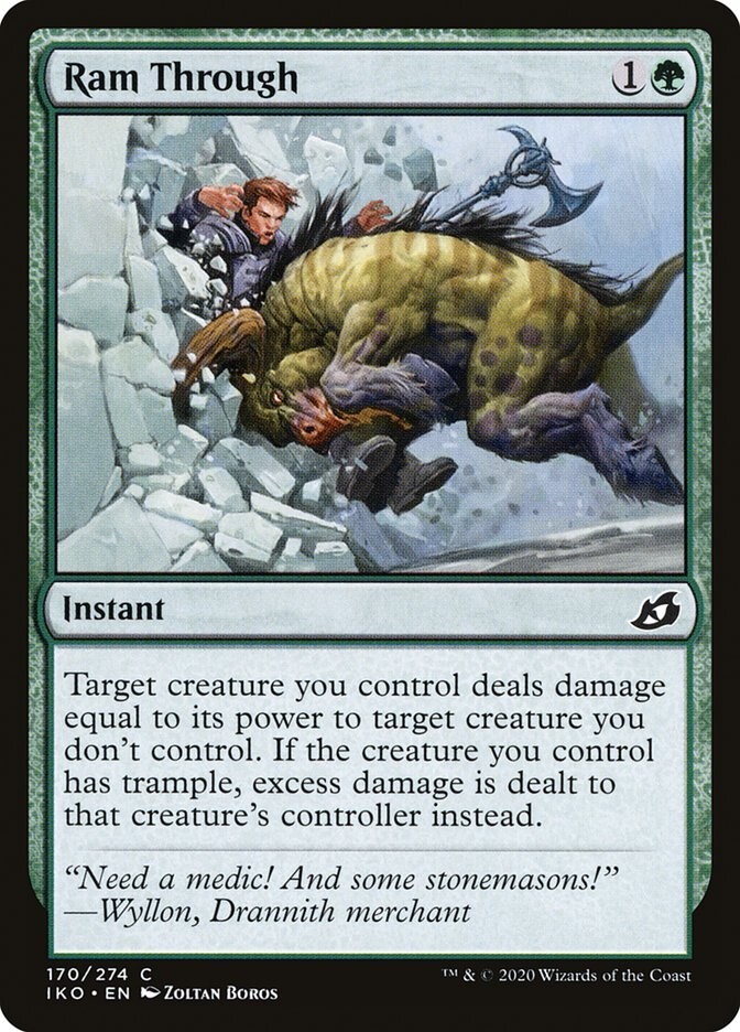 Ram Through 170/274 Non Foil Common Ikoria MTG Near Mint