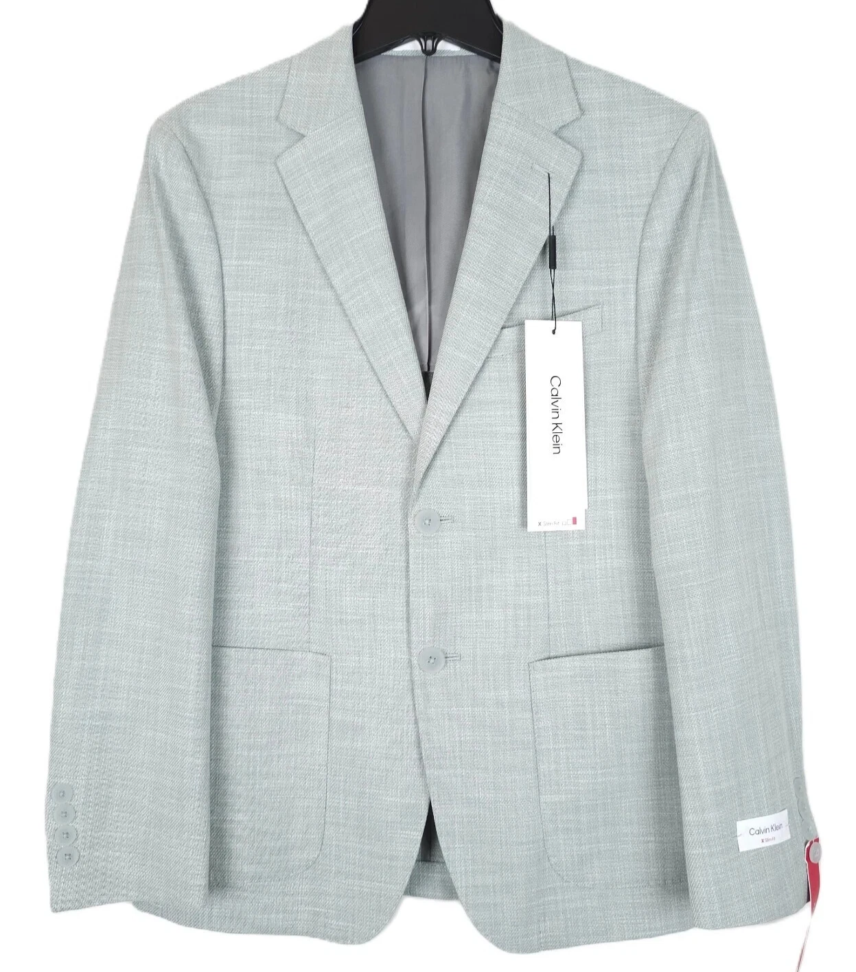 NWT CALVIN KLEIN Slim Fit Soft Stretch Mint Green Sport Coat Blazer 38R