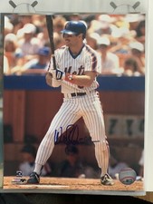 Wally Backman autographed 8 x 10 baseball photo
