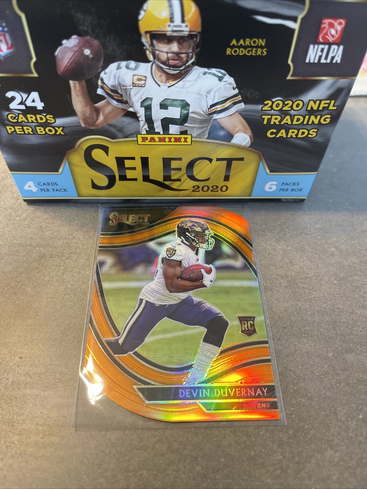 2020 SELECT DEVIN DUVERNAY RC ROOKIE DIE CUT FIELD LEVEL ORANGE