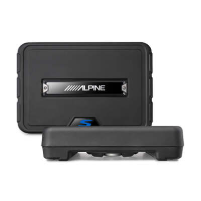 Alpine SS-SB10, Halo S Series 10'' Loaded 2 Ohm Shallow Subwoofer Enclosure, 300