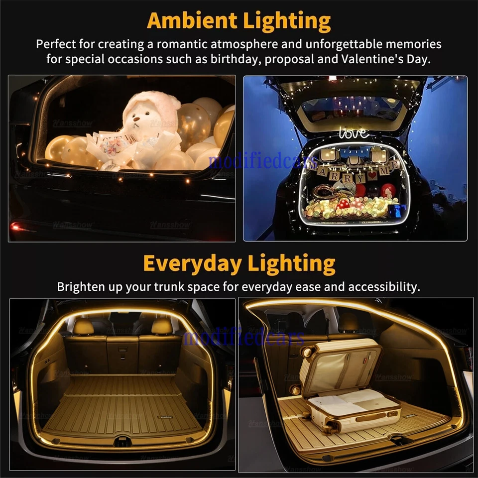 Car Trunk LED Light Strip Ambient Lamp for Lexus NX NX250 NX300 NX350 NX450h+ - Image 3 of 4