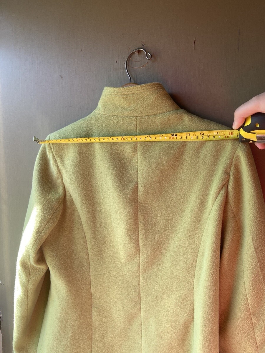 Fendi 100% Cashmere Lime Green Jacket Zip Up Blazer Soft Fendi 100% Cashmere Lime Green Jacket Zip Up Blazer Soft