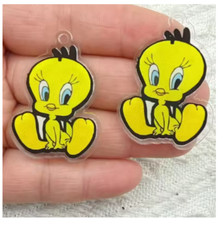 50 Pcs acrylic cute cartoon Charm earring necklace Pendant DIY Jewelry Making