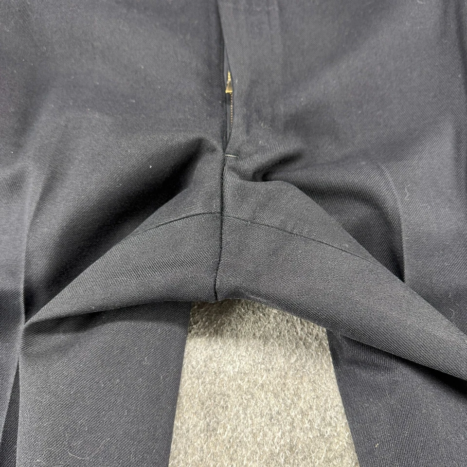 Pantalón De Colección Jacob Reeds Jons Hombres 34x36 Negro Lana Gabardina Cintura Alta Pantalones Años 50 Foto 4 de 4