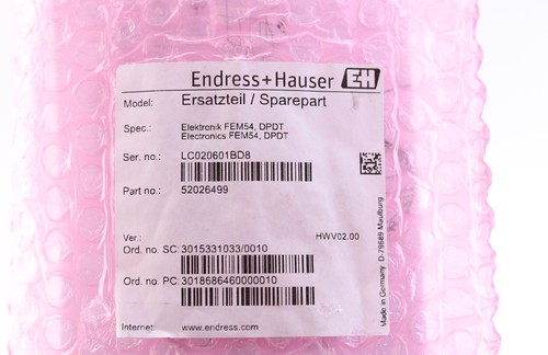 ENDRESS HAUSER FEM54 DPDT 52026499 ! NEW ! - Picture 2 of 6