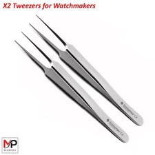 X2 Tweezers for Watchmakers Precision Work Watch making Tweezers Antimagnetic CE