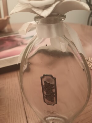 Bellini Vintage Perfume Bottle With Porcelain Rose Top Never Used