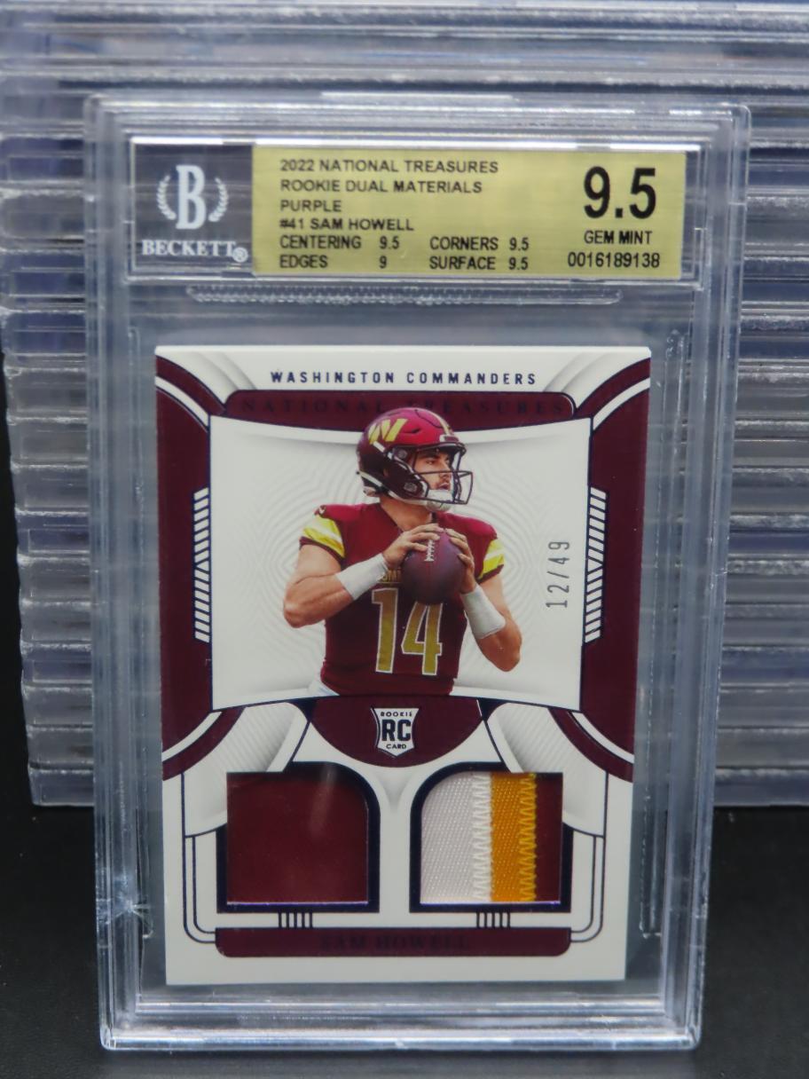 Sam Howell Panini National Treasures Rookie Dual Materials #SHO Purple