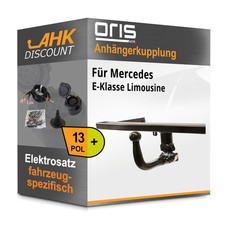 Für Mercedes E-Klasse Limousine 09- ORIS Anhängekupplung abnehmbar + 13polig AHK Für Mercedes E-Klasse Limousine 09- ORIS Anhängekupplung abnehmbar + 13polig AHK