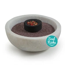 White Marble Charcoal Incense Burner Bowl Censer for burning Incense Resin