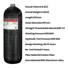 4500Psi Carbon Fiber Scuba Tank,6.8L 6800CC High Pressure Composite Cylinder