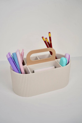 Minimalistischer Stiftehalter mit Griff | Modularer Tisch Organizer | Büro & All