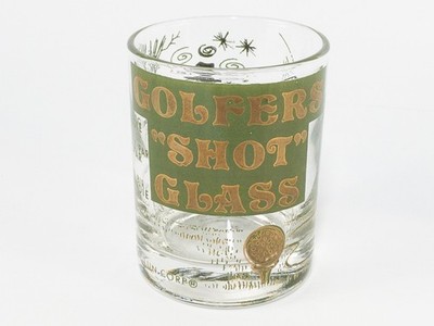 Vintage Mac Lun Corp Golfers ''Shot'' Glass, 2oz Bogie, Par, Birdie, GR8