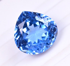 15.90 Ct Natural Namibian Jeremejevite Pear Certified Flawless Loose Gemstone