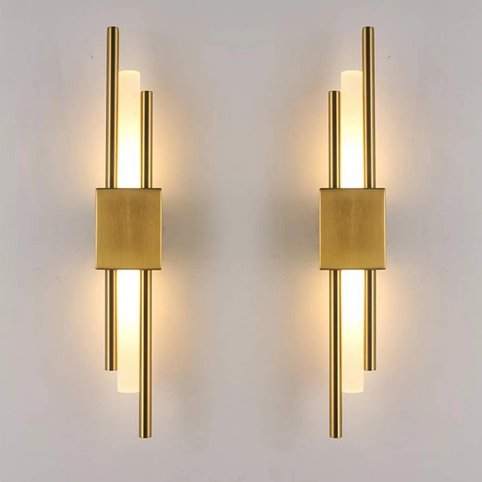 TOOLIGHT 2X Modern LED Wall Lamp 40cm 3000K Indoor Wall Sconce Light Hallway Bedroom Gold
