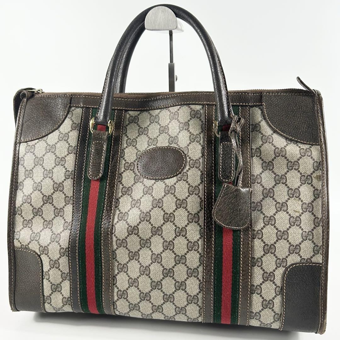 Gucci Vintage Sherry Line Boston Travel Bag for Men from Japan