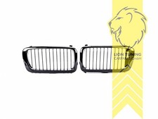 Grill Sportgrill K�hlergrill f�r BMW E38 schwarz gl�nzend