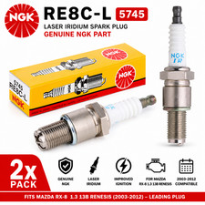 2x NGK RE8C-L 5745 Spark Plugs Mazda RX-8 1.3 2003-2012 13B Renesis OEM