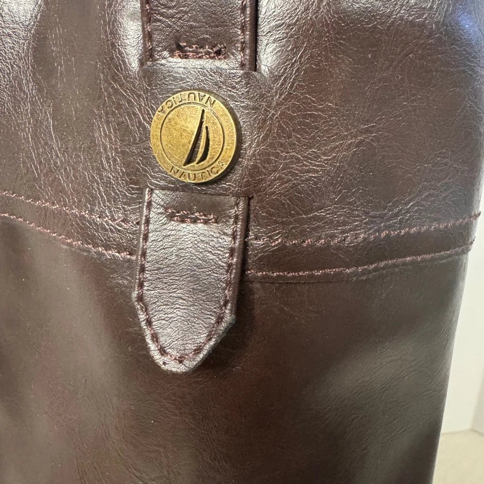 Botas de montar altas Nautica marrón imitación cuero para mujer talla 7,5 punta redonda cremallera lateral Foto 2 de 4