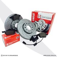 Zimmermann Bremsen Kit Sport Bremsscheiben Bremsbeläge Wako für AUDI A4 A5 vorne