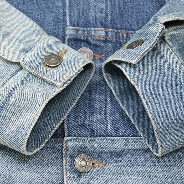 GUCCI Denim Jacket Logo button Reconstructed Patc… - image 5