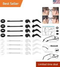 16 Pairs Eyeglasses Retainers, Silicone Anti-Slip Eyeglass Holder, Comfort E...