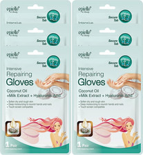 Epielle Intensive Repairing Hand Mask 6 Pairs, Soften with Coconut Oil  Milk Ex