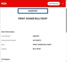 BILLY BOAT Signed 8.5x11" Print PSA/DNA — photo 5