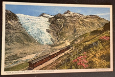 vtg postcard art Furka-Overwald Bahn am Rhonegletscher Germany