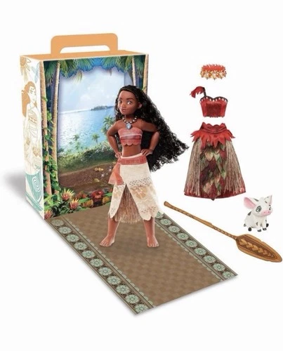 Disney Store Moana Story Doll with Pua 2 Outfits Accessories Play Stage