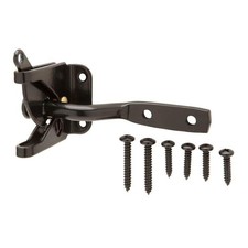 NEW Black Gate Door Latch Self-Latching Swinging Door, Hardware Steel EZ Install