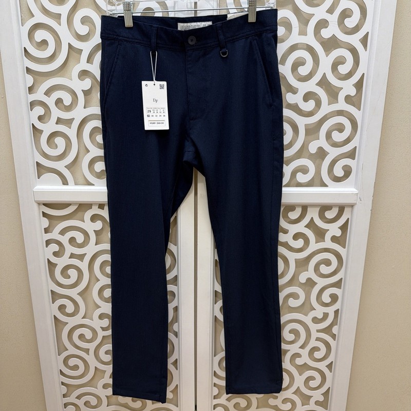 Denim & Flower Ricky Singh Men's 29x27Navy Bi Stretch Regular Fit City Pant