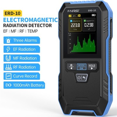 FNIRSI ERD-10 EMF Detector 4 in 1 EMF Radiation Meter with Curve Mode Detector