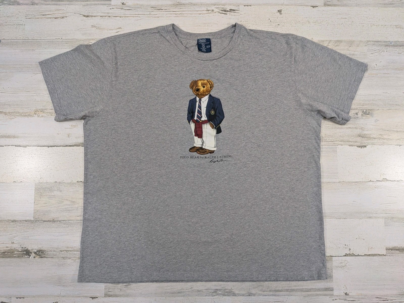 Vintage Polo Ralph Lauren Shirt Mens XXL 2XL Preppy Polo Bear Graphic Print