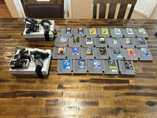 Nintendo NES-001 Entertainment System Lot 2 Consoles w Controllers and Games