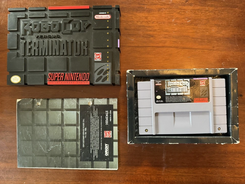 RoboCop vs. The Terminator Super Nintendo SNES Complete Worn CIB - Image 3 of 4